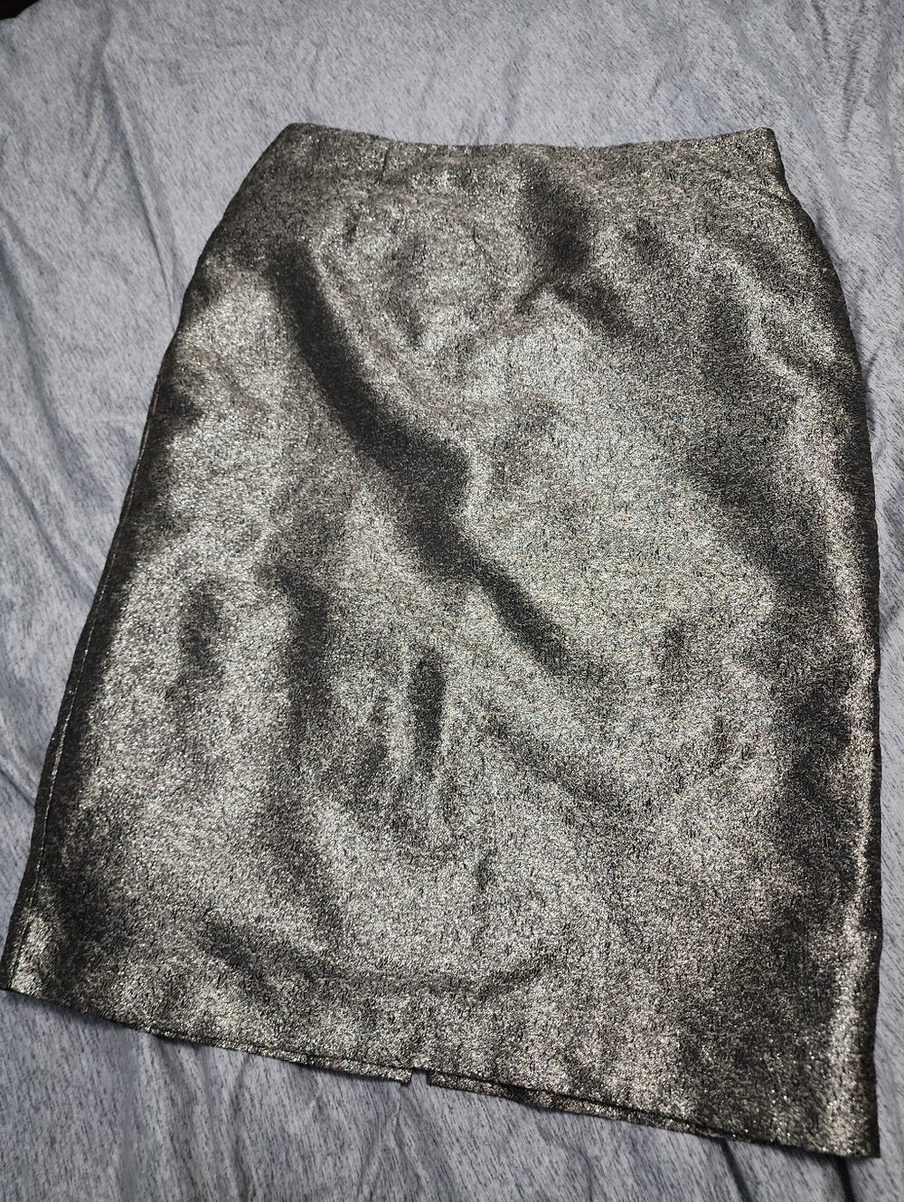 Metallic Pencil Skirt - Gold